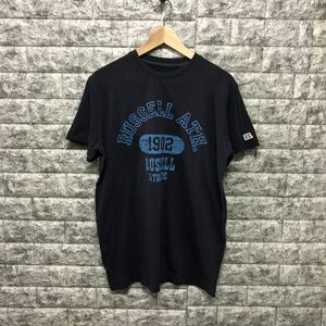 RUSSEL ATHLETIC ラッセルアスレチック 半袖Tシャツ ロゴ ラッセル 半袖 カットソー メンズ トップス ビッグシルエット Lサイズ