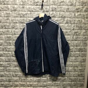 90s adidas ナイロンジャケット JACKET ブルゾンジャケット コーチジャケット ジャケット 国旗タグ ナイロン メンズトップス Mサイズ