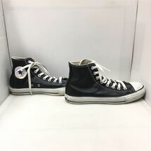 26-42 コンバース オールスター 26.5cm レザー スニーカー LEA ALL STAR HI 1B908 スニーカー ブラック_画像3