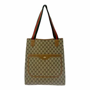 【ジャンク】 GUCCI グッチ 23.79.2140 GGスプリームキャンバス PVC オールドグッチ シェリーライン トートバッグ 188503 トートバッグ