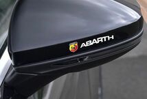 【新品・即決】大 アバルト ABARTH サイドミラー バックミラー ハンドル ステッカー 5個 エンブレム_画像3