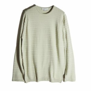 M0496f21　■JOHN SMEDLEY ジョンスメドレー × SHIPS シップス■　コットンニット アイボリー S / 英国製 メンズ 春～秋