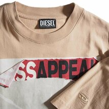 M1638f16　■DIESEL ディーゼル■　T-Wash-F1 グラフィックプリント コットン 半袖 Tシャツ ベージュ S / オーバーサイズ カットソー_画像2