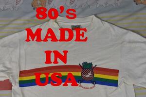 ヘインズ 80’ｓ Tシャツ 12817c USA製 綿100％ ビンテージ 0