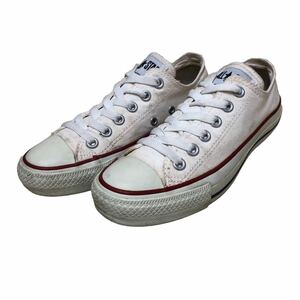 AJ818 CONVERSE Converse все Star женский low cut спортивные туфли US4.5 23.5cm белый парусина 