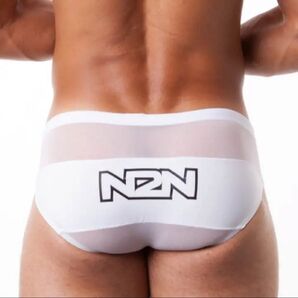 N2N ホワイトメッシュ　メンズビキニ　スイムウェア　Lサイズ