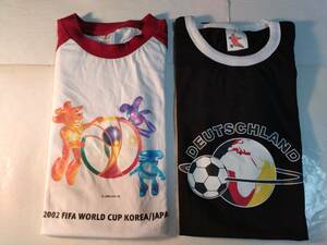 ワールドカップＴシャツ(Lサイズ、新品)2枚セット　日本/韓国(2002) ドイツ(2006)