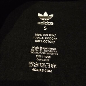 USA古着卸 Sサイズ adidas アディダス ロゴ カッティングシート プリント Tシャツの画像4