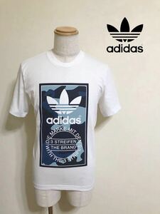 【新品】 adidas originals CAMO TEE アディダス オリジナルス カモフラージュ柄 ラベル Tシャツ トップス 白 サイズM 半袖 DX3662