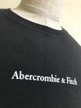 【新品】 Abercrombie & Fitch アバクロンビー&フィッチ メンズ ロゴ ソフト Tシャツ トップス ブラック サイズS 175/92A 黒 半袖_画像10