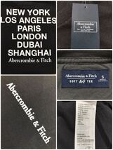 【新品】 Abercrombie & Fitch アバクロンビー&フィッチ メンズ ロゴ ソフト Tシャツ トップス ブラック サイズS 175/92A 黒 半袖_画像5