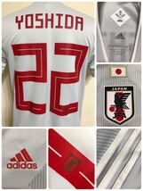 【新品】 adidas JFA JAPAN サッカー 日本代表 ユニフォーム トップス 2018-2019 アウェイ 背番号22 吉田麻也 サイズM 半袖 グレー BR3627_画像5