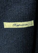 上質高級 日本製 HYPERION ハイペリオン ウール ニットジャケット テーラード ネイビー Sサイズ メンズ 新規×_画像5