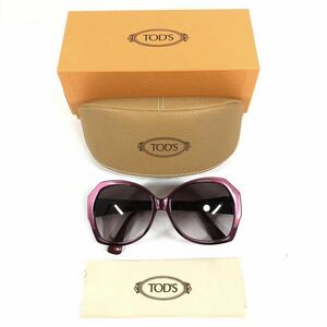  beautiful goods [ Tod's ] genuine article TOD*S sunglasses Logo metal fittings TO 172-F bordeaux pink color series men's lady's Italy made case box attaching 