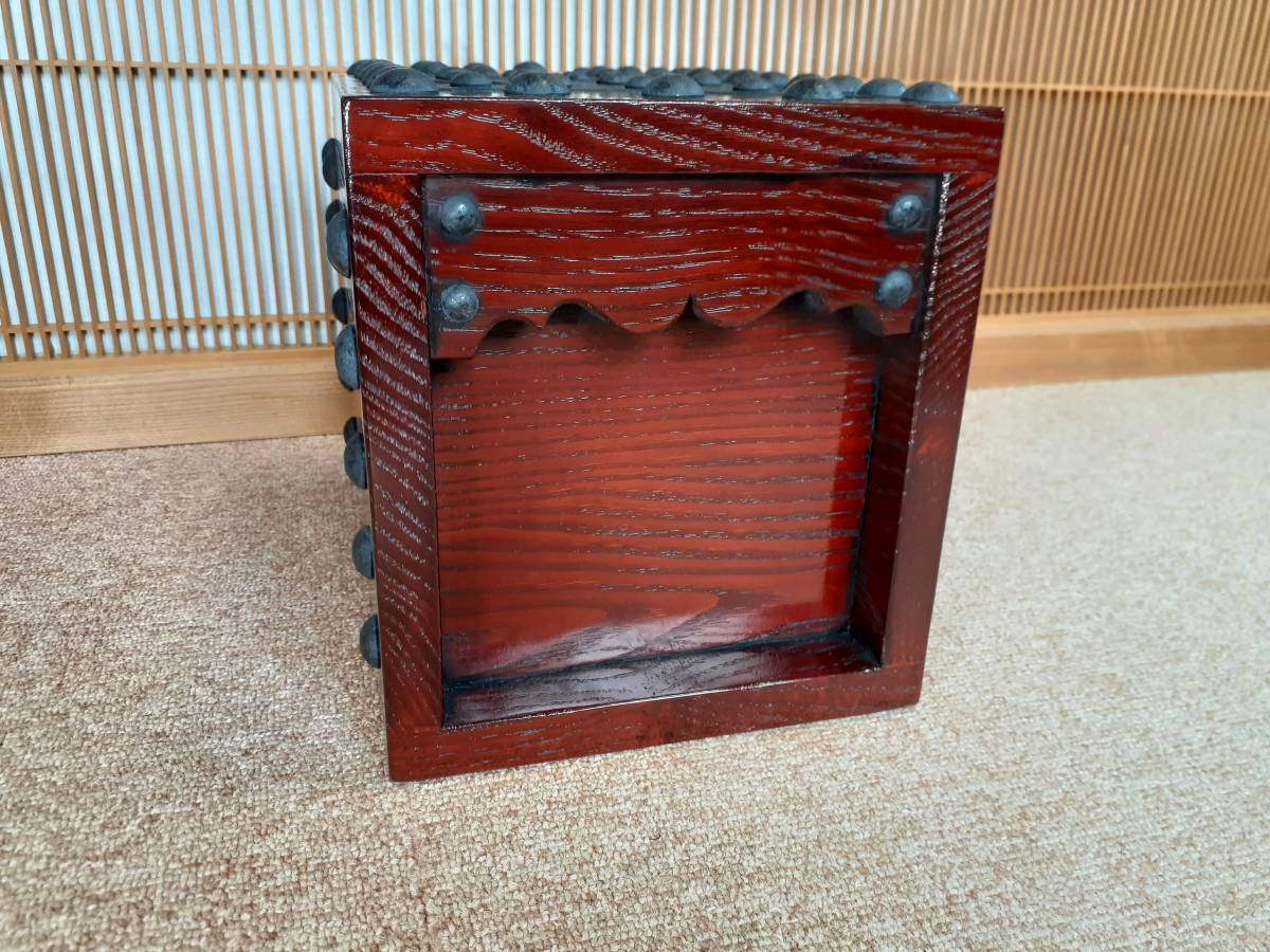 銭箱/船箪笥/ケヤキ/貴重箱/金具/銭函/隠し/鍵/錠前/骨董/古民具/金庫