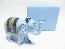 ウェッジウッド ブルーエレファント フィギュリン 大 Wedgwood BLUE ELEPHANT 象_画像1
