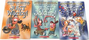 Andy Griffiths JUST Joking English paper back child book foreign book 3 pcs. set 