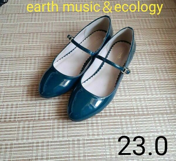 earth music＆ecology　ワンストラップ　エナメルパンプス　23.0