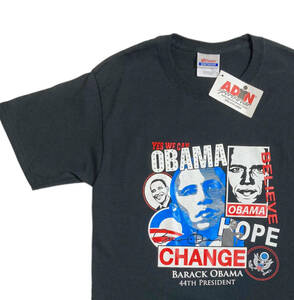 デッドストック オバマ 大統領 00s Tシャツ Hanesボディ ビンテージ S BARACK OBAMA