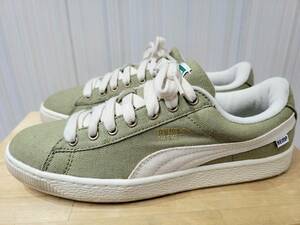 美品 16年製 PUMA basket hemp us8 26cm プーマ　バスケット ヘンプ カーキ 白　黒　大麻 / スエード suede 