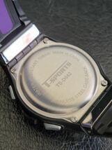 ティー・スポーツ パープル×ブラック T-SPORTS CREPHA デジタル 腕時計 TS-D042 稼働品_画像5