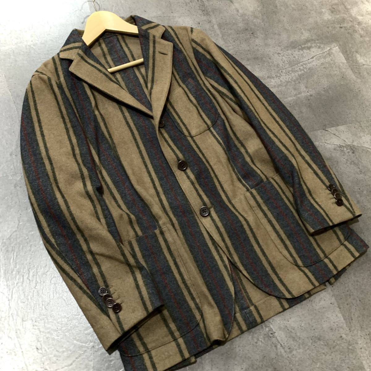 最安価格 LARDINIラルディーニニットジャケット総柄ライトブラウン