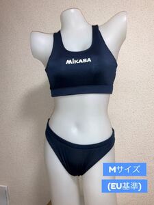 MIKASA ビーチバレー用ビキニ水着セット(ネイビー　Mサイズ)