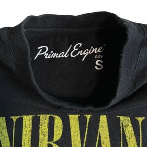 Primal Engine プライマル エンジン ×NIRVANA ニルヴァーナ 2017年 半袖 スマイル プリント Tシャツ バンド バンＴ トップス S ブラックの画像3