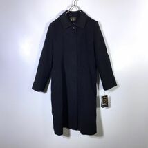 【新品未使用品】ウール Aライン ロングコート Mサイズ 黒 ブラック カシミヤ カシミア混 レディース アウター シンプルデザイン_画像2