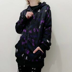 NieR ニーア PURPLE LOGO ZIP OUTER【内側ふわもこ裏地付き】