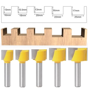 木工 溝ルータービット トリマー 軸シャンク8mm カッター エンドミル フライス ほぞ溝 5本セット