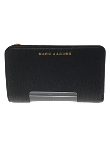 MARC JACOBS◆2つ折り財布/レザー/BLK/レディース