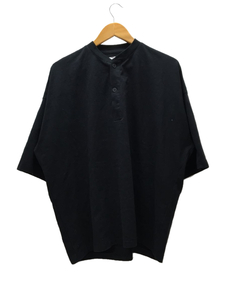 port by ark/カットソー/1/コットン/BLK/PO11-T005/Henry neck SS T-shirt