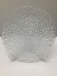 TIFFANY&Co.◆コブルストーンプラタークリスタルプレート ガラスお皿