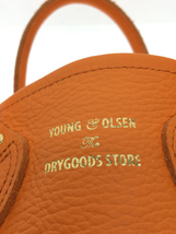 YOUNG & OLSEN◆別注/EMBOSSED LEATHER TOTE S/トートバッグ/レザー/オレンジ/エンボスレザー_画像5