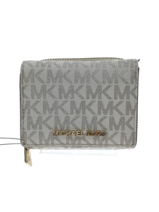 MICHAEL KORS◆3つ折り財布/レザー/ホワイト/総柄/レディース/35H9GTVZ5B