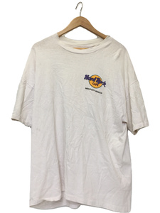 HARD ROCK◆Tシャツ/-/コットン/WHT/90s/シングルステッチ/バックプリント