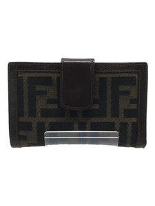 FENDI◆2つ折り財布/レザー/総柄/メンズ/01692