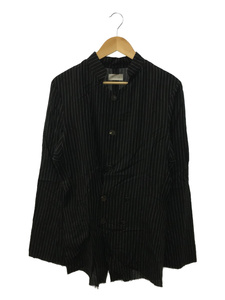 BED J.W. FORD◆ジャケット/1/-/BLK/ストライプ/StandCollar Stripe Jacket/20SS-B-IN01