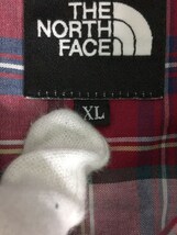 THE NORTH FACE◆半袖シャツ_NT20092/XL/コットン/RED/チェック_画像4