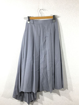 LE CIEL BLEU◆ロングスカート/36/ポリエステル/GRY/23A67417/Asymmetric Pleated Skirt_画像2