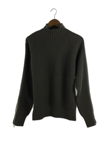 JOHN LAWRENCE SULLIVAN◆21SS/ZIPPED KNIT SWEATER/S/ウール/GRY/4A001-0121-26