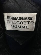 EDIMANGIARE G.C COTTO HOMME/レザージャケット・ブルゾン/L/レザー/BLK/無_画像3