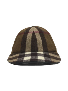 BURBERRY◆BASEBALL CAP/キャップ/L/ウール/BRW/チェック/メンズ/8036924