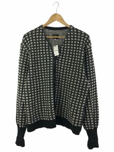 Needles◆Houndstooth V Neck Cardigan/カーディガン(薄手)/L/ポリエステル/BLK