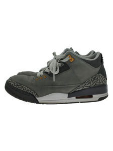 NIKE◆Air Jordan 3 Cool Grey/ハイカットスニーカー/27cm/GRY/レザー/CT8532-012