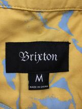 Brixton◆アロハシャツ/M/イエロー/半袖シャツ/柄シャツ_画像3