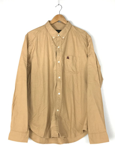 Back Channel◆OX B.D. SHIRT/長袖シャツ/L/コットン/ベージュ/オックスフォード/ボタンダウン