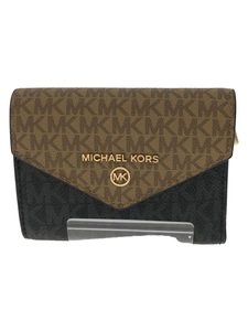 MICHAEL KORS◆ジェットセットチャーム/3つ折り財布/BRW/ブラウン/総柄/レディース/32S1GT9E6B