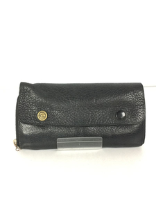 BLACK SIGN◆Black Eye Round Wallet/長財布/ラウンドジップ/レザー/ブラック/メンズ